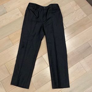 Zingone boys 100% soft thin wool dark grey dress pants